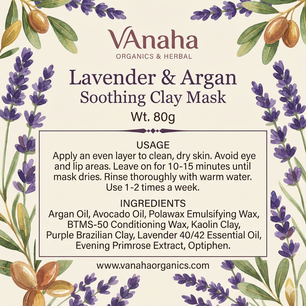 Lavender & Argan Soothing Clay Mask