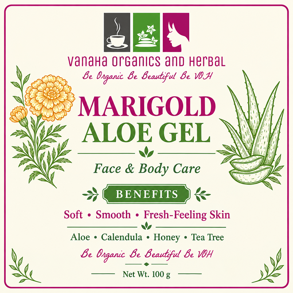 Marigold Aloe Gel front-label concept