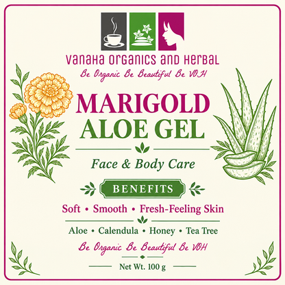 Marigold Aloe Gel front-label concept