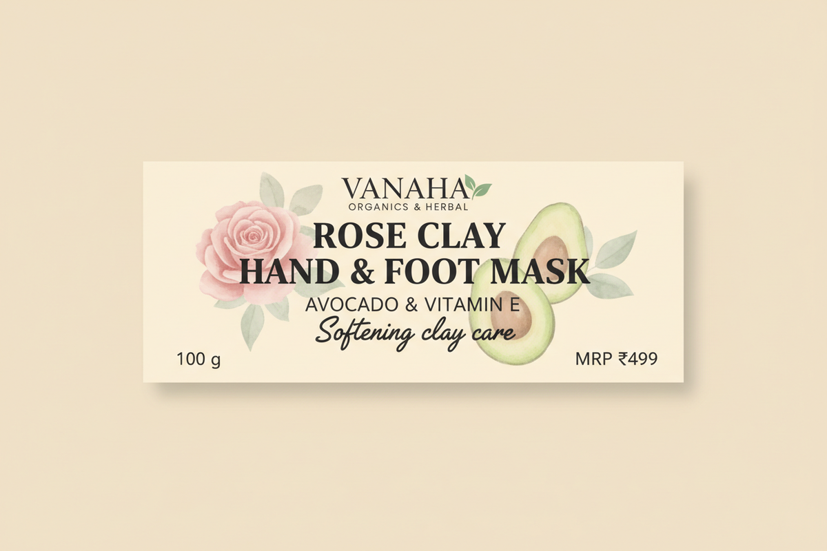 Rose Clay Hand & Foot Mask horizontal front