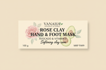 Rose Clay Hand & Foot Mask horizontal front
