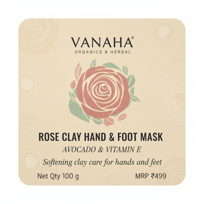 Rose Clay Hand & Foot Mask square front