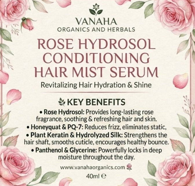 Rose Hydrosol Conditioning Hair Mist Serum