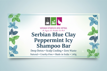 Serbian Blue Clay Peppermint Icy Shampoo Bar