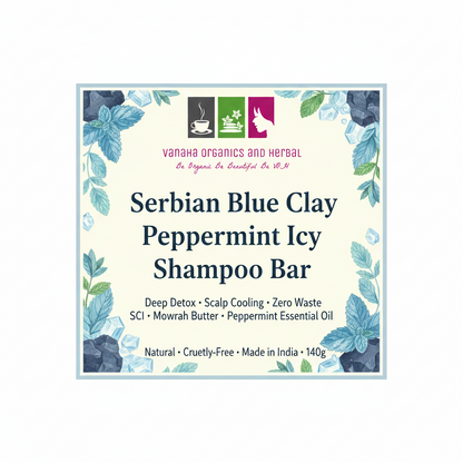Serbian Blue Clay Peppermint Icy Shampoo Bar