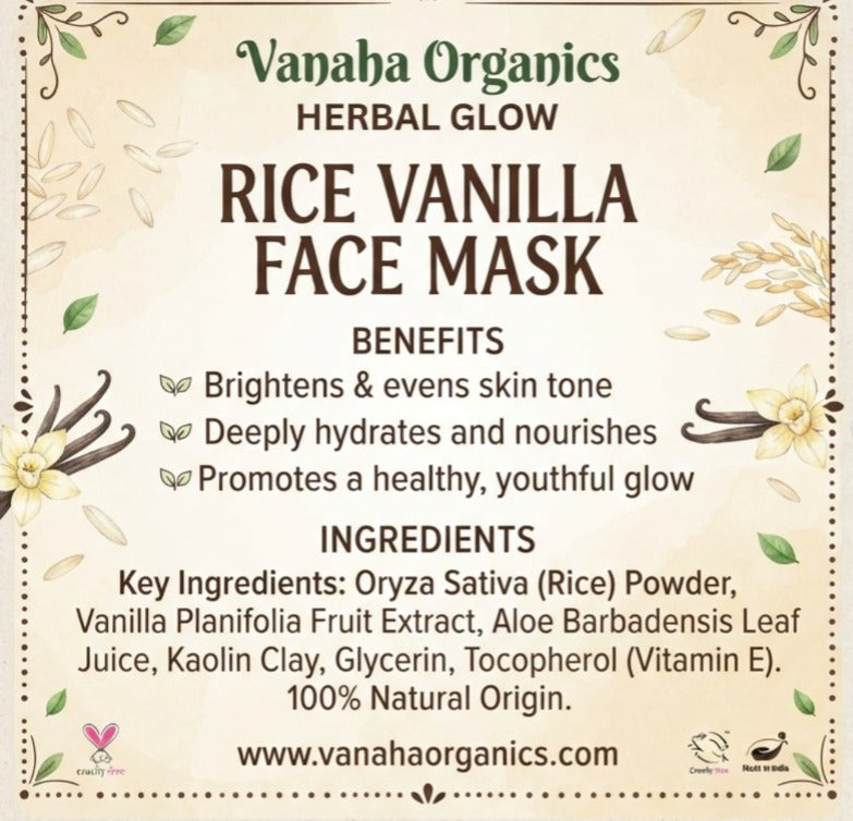 Glow Rice Vanilla face mask