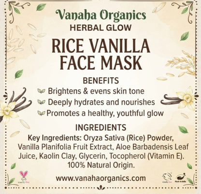 Glow Rice Vanilla face mask