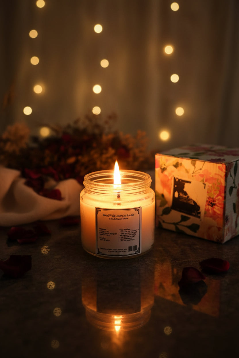 Wood Wick Luxury Jar Candle | Cannaga Essential Oil | Aromatherapy Home Fragrance