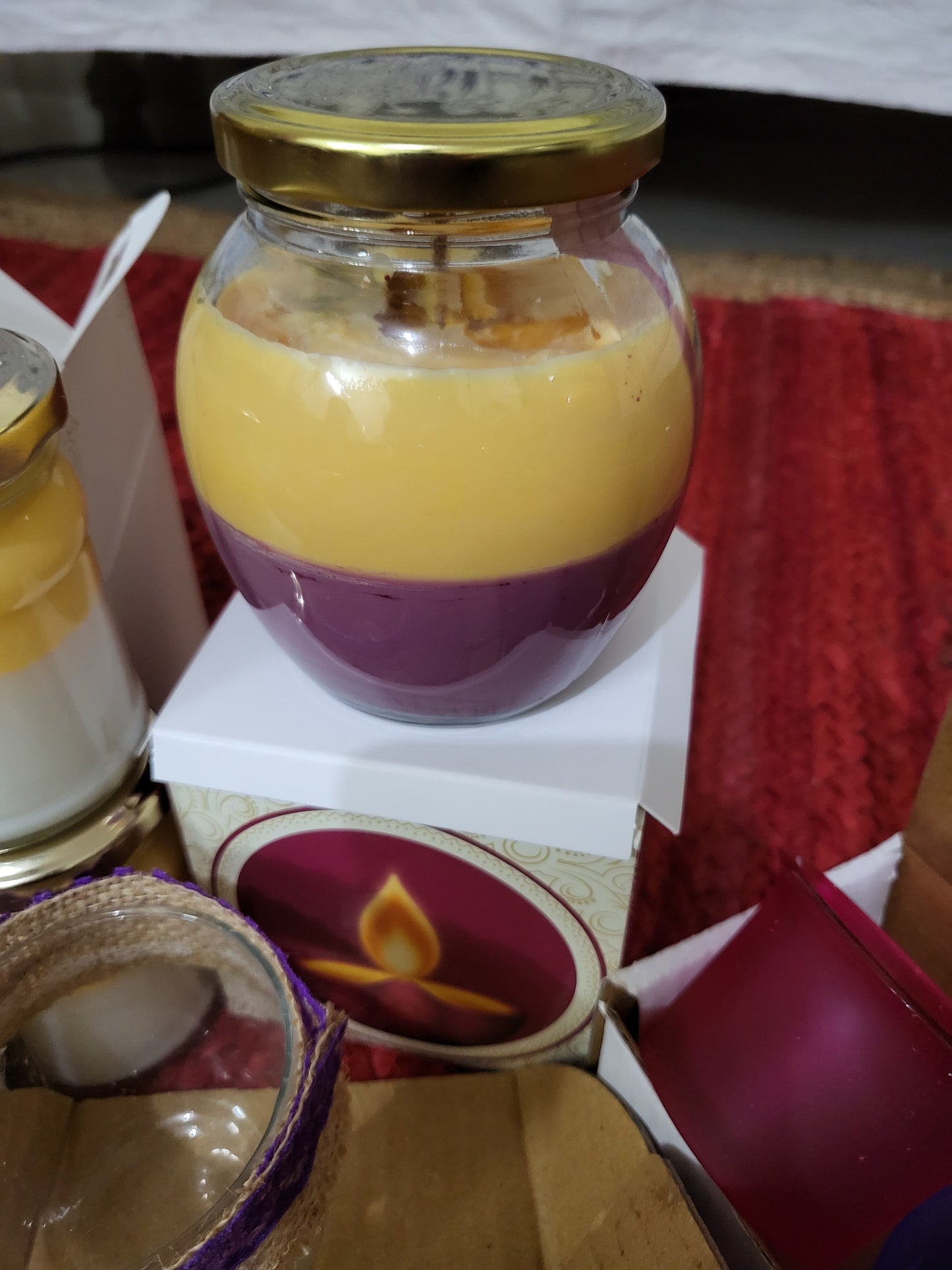 Diwali aromatic jar candle gift set