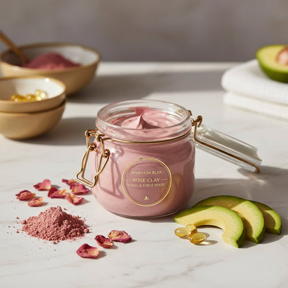 Rose Clay Hand & Foot Mask | Avocado & Vitamin E